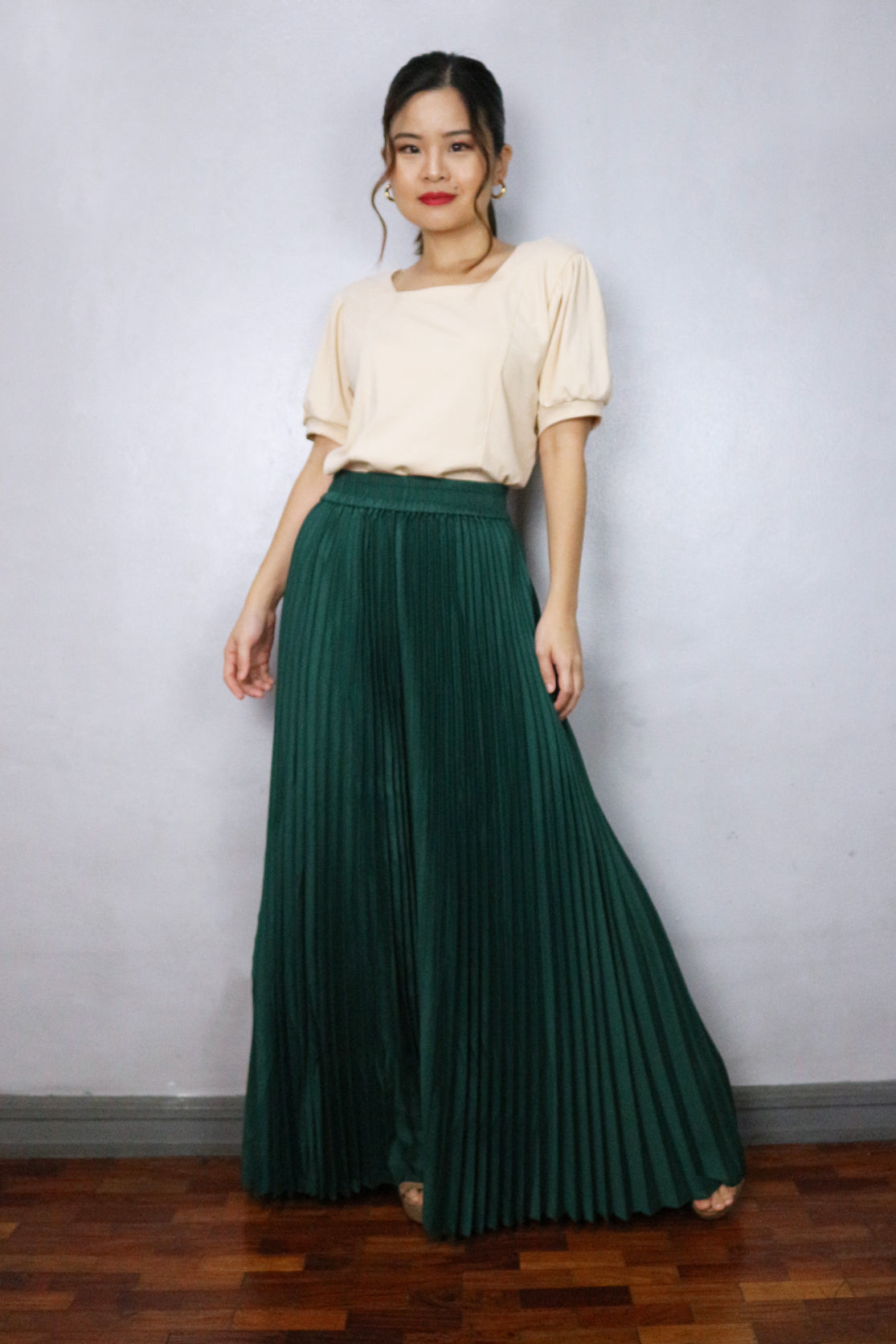 Plain Electric Pleats Pants