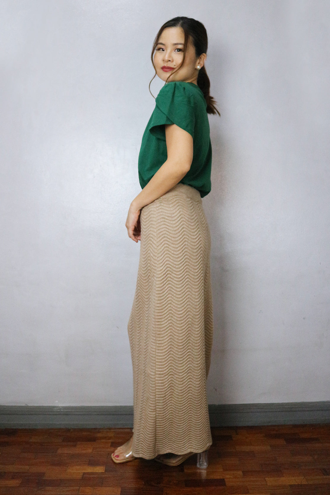 Noelle Scallop Knit Skirt