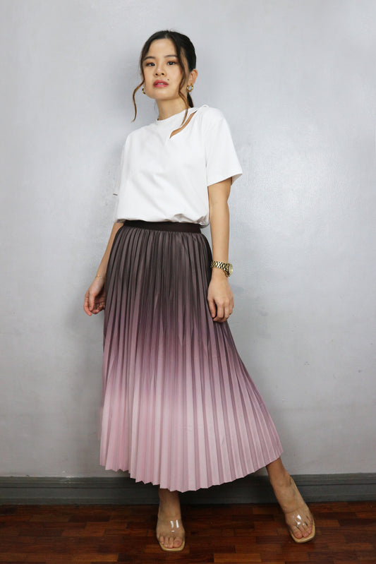 Ombre Pleated Skirt