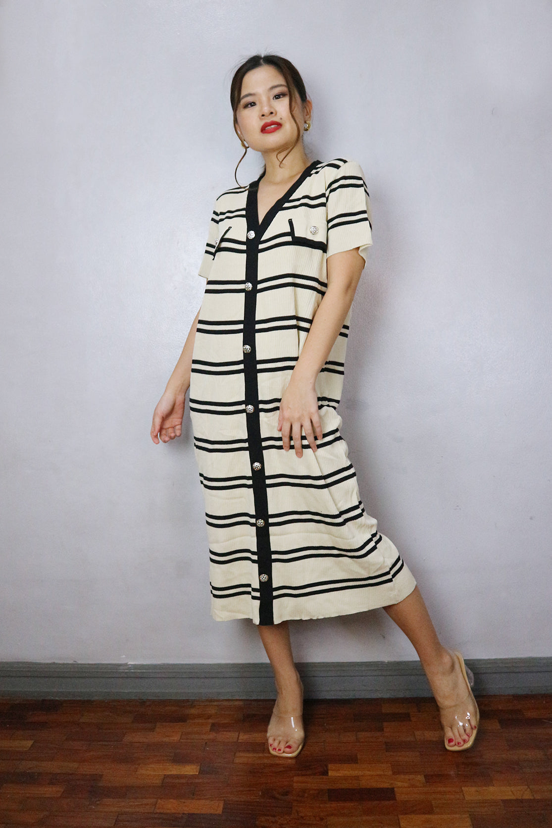 Vivian Striped Knit Dress