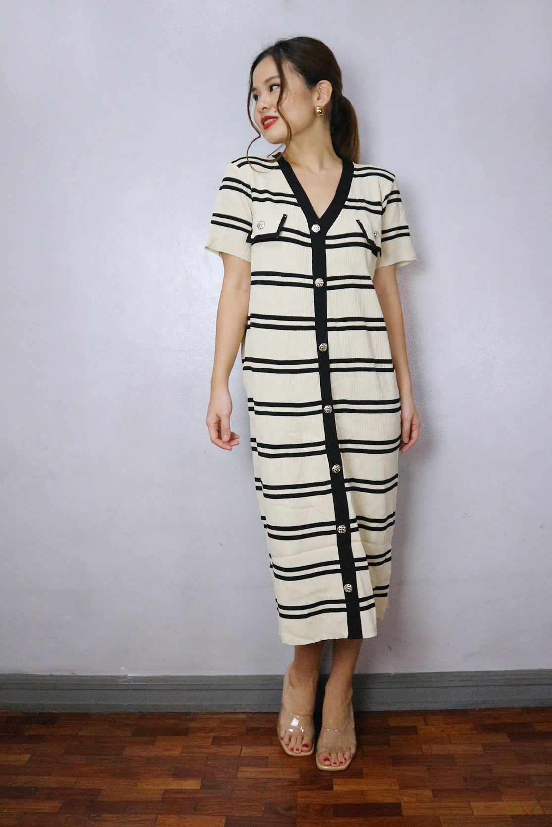 Vivian Striped Knit Dress