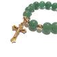 Gems Aventurine Rosary with 10K Spacers and Cross