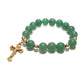 Gems Aventurine Rosary with 10K Spacers and Cross