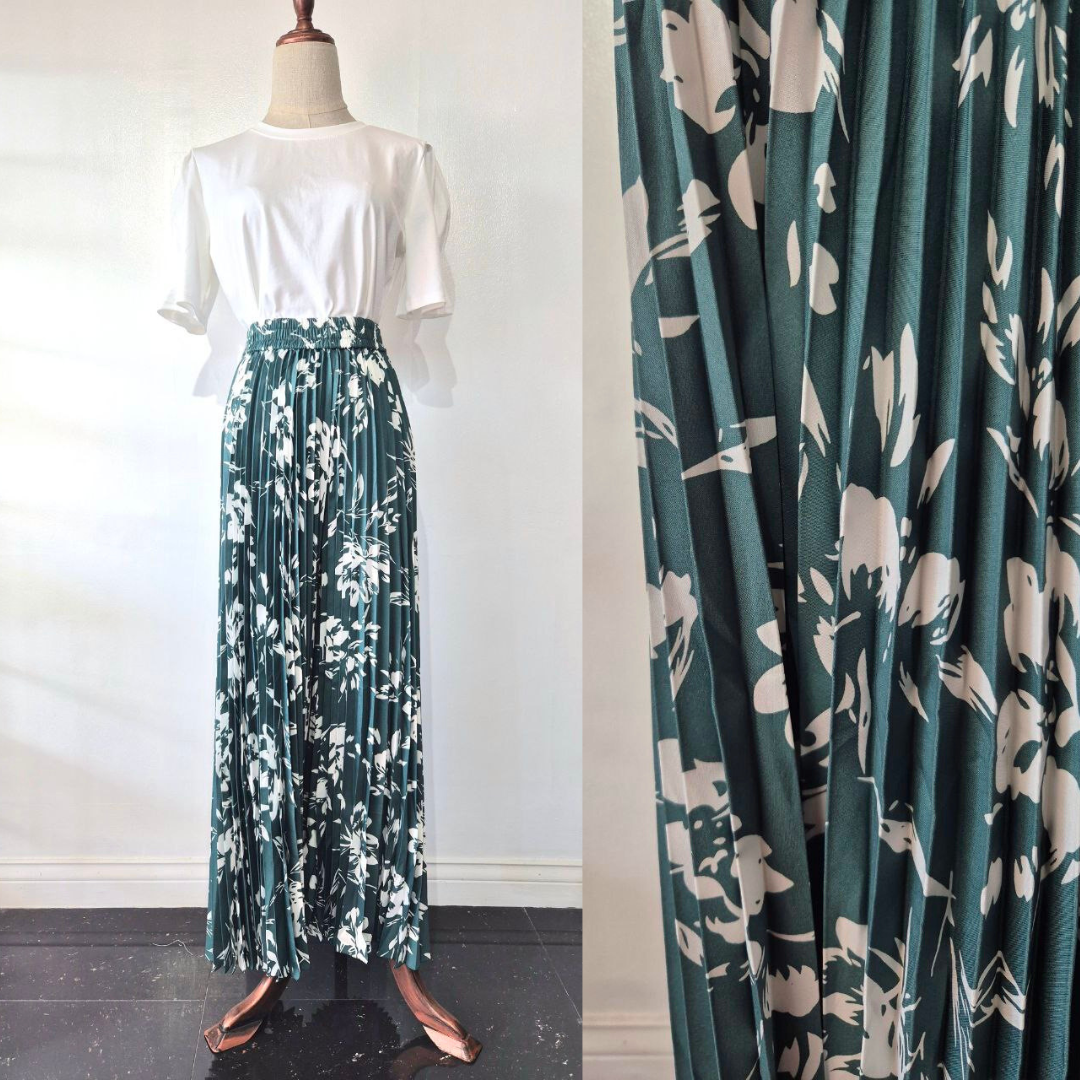 Floral Sketch Electric Pleats Pants