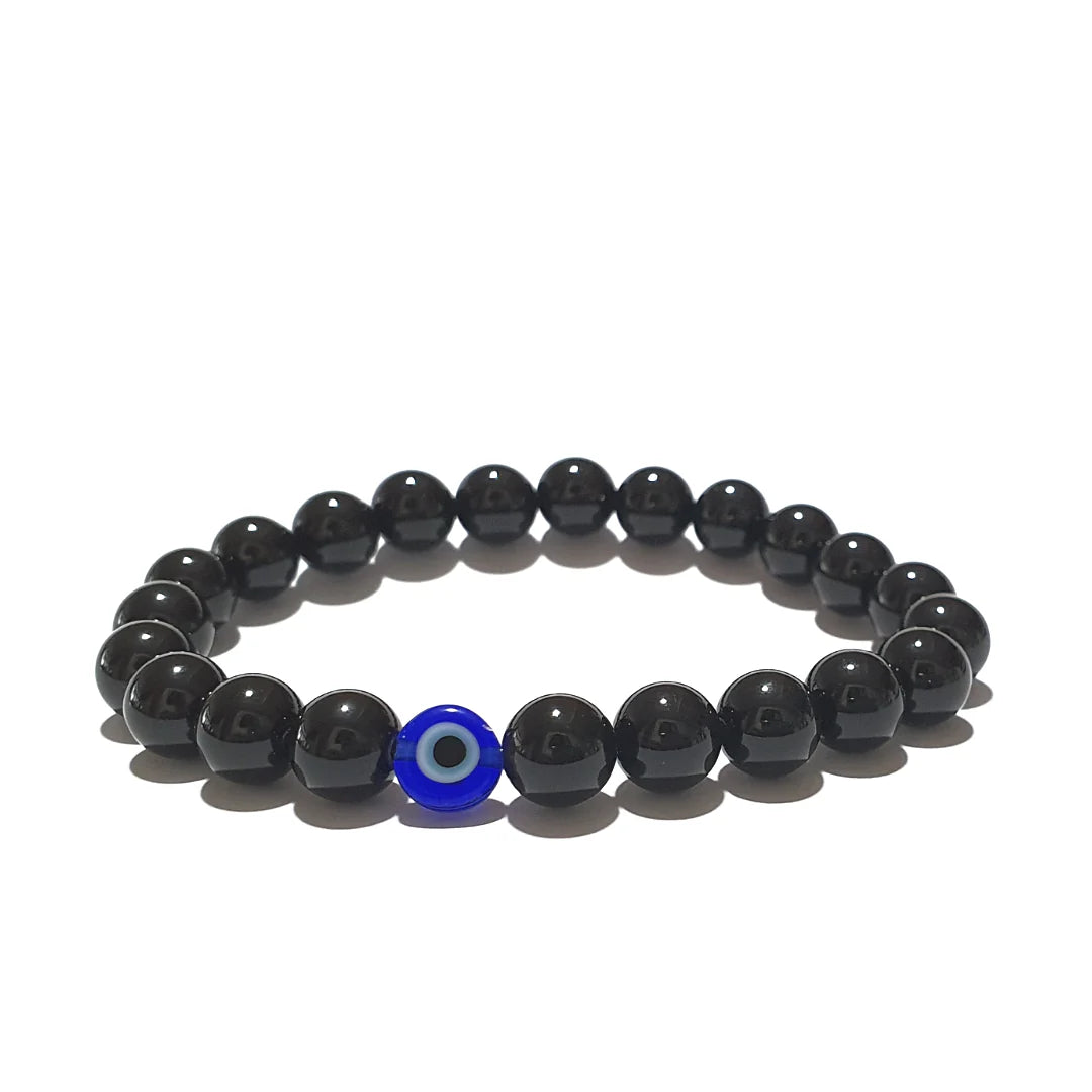 Gems Black Onyx with Evil Eye