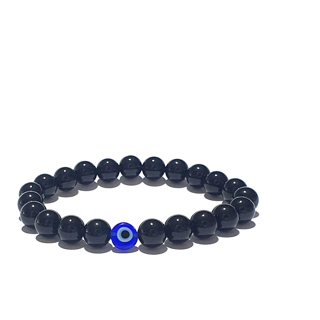 Gems Black Onyx with Evil Eye