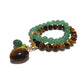 Gems Aventurine and tiger's eye double layer gemstone bracelet