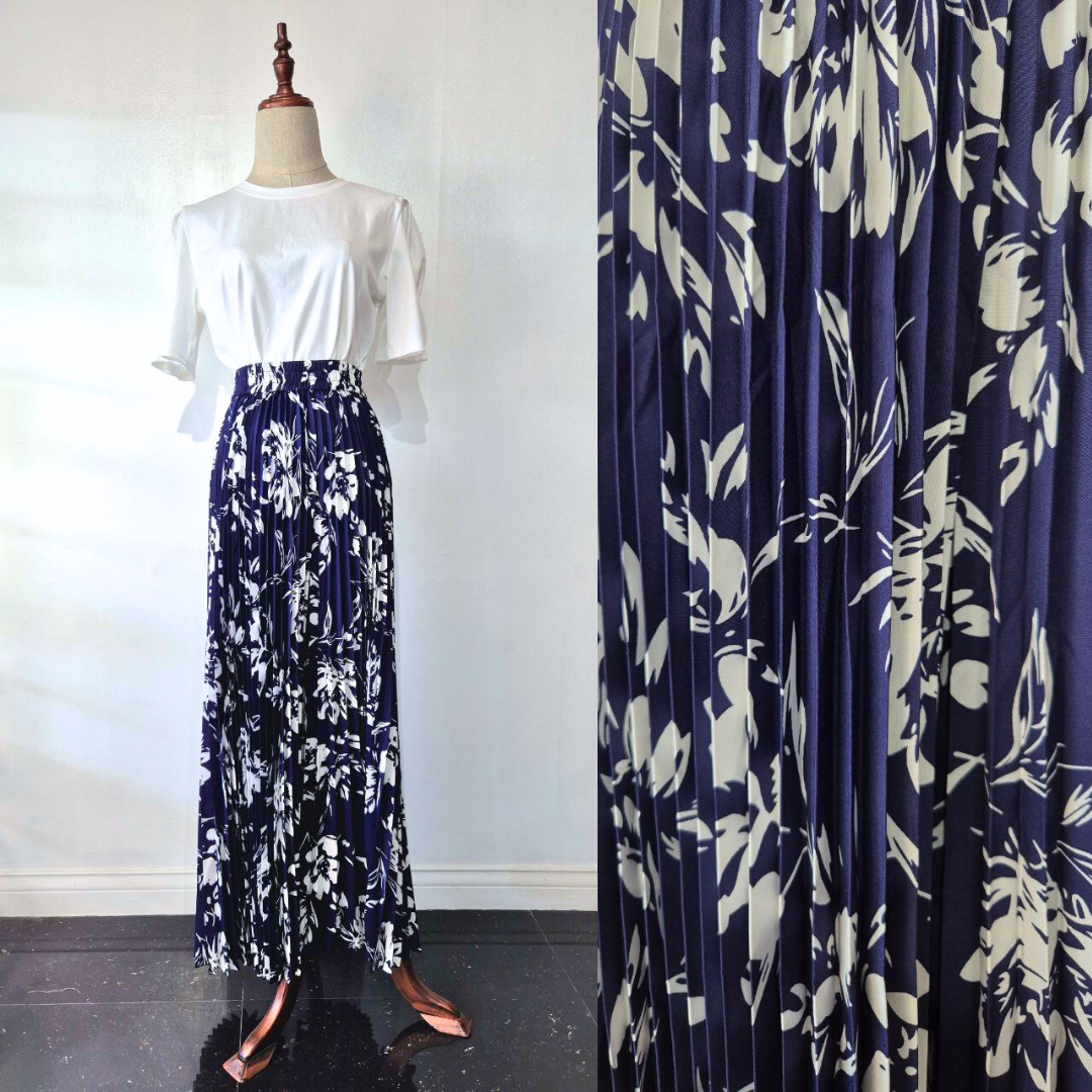 Floral Sketch Electric Pleats Pants