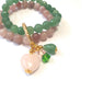 Gems Aventurine and Rose Quartz Double Layer