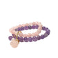 Gems Madagascar Rose Quartz and Amethyst Double Layer