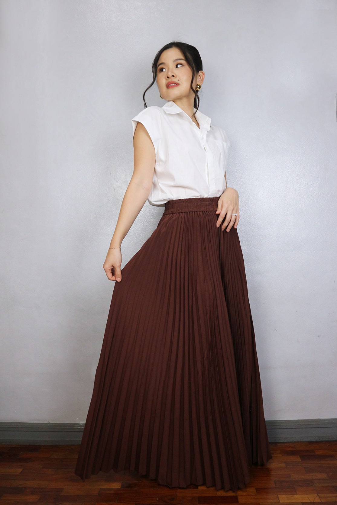 Plain Electric Pleats Pants