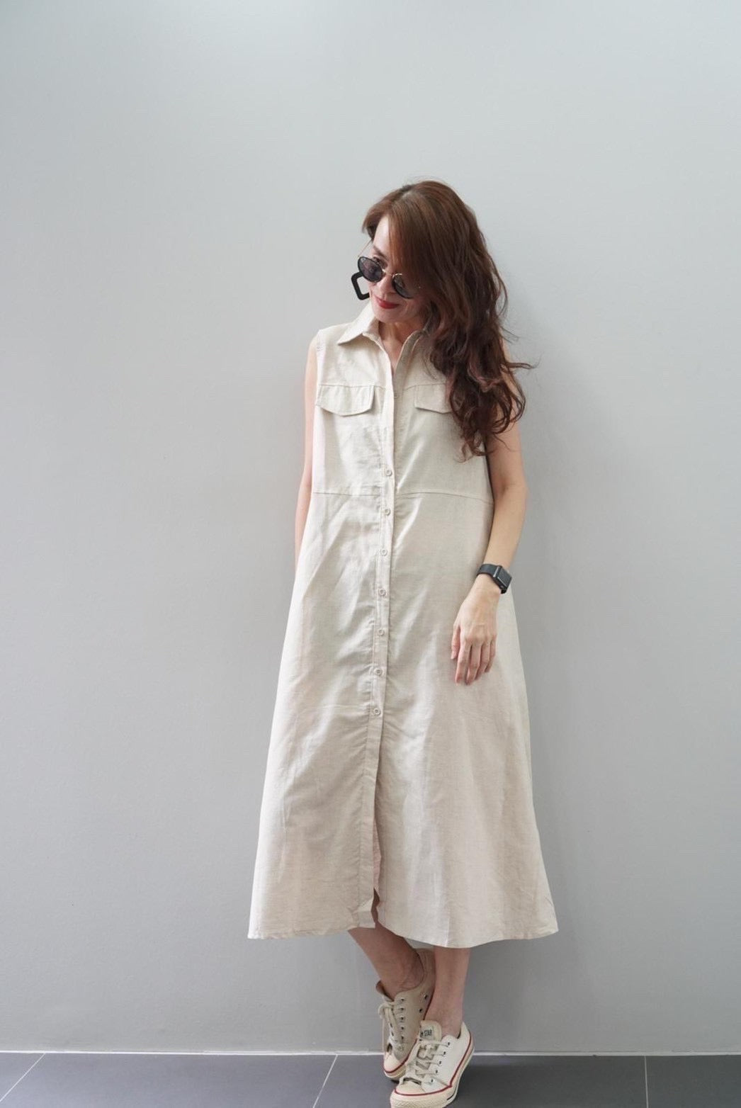 Mirella Linen Polo Dress