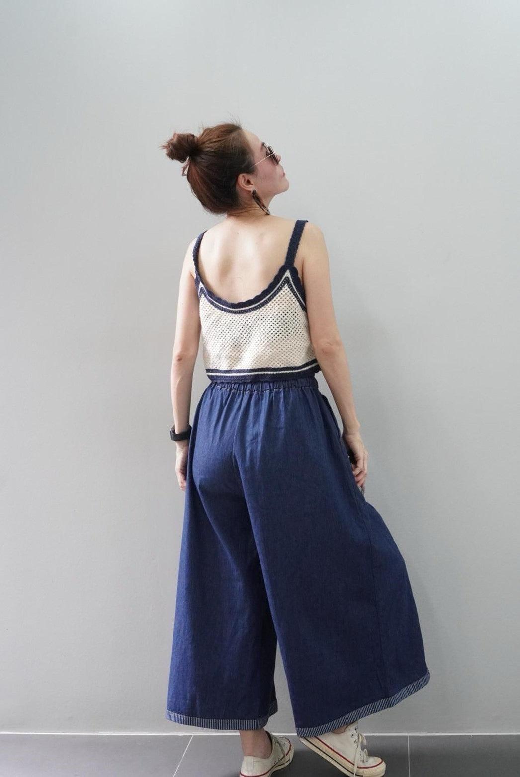 Disa Wide-leg Denim Pants