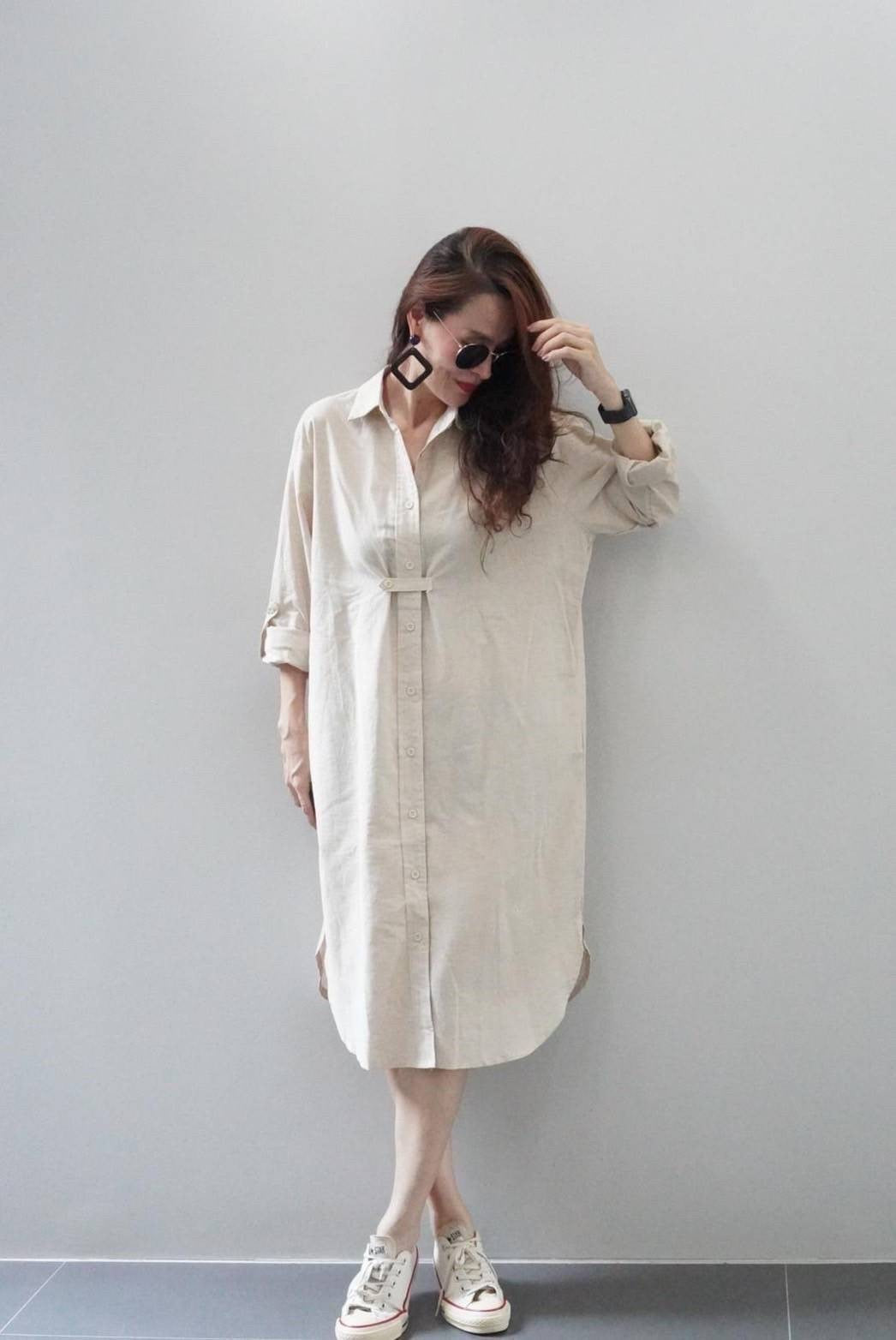 Gabbie Linen Polo Dress