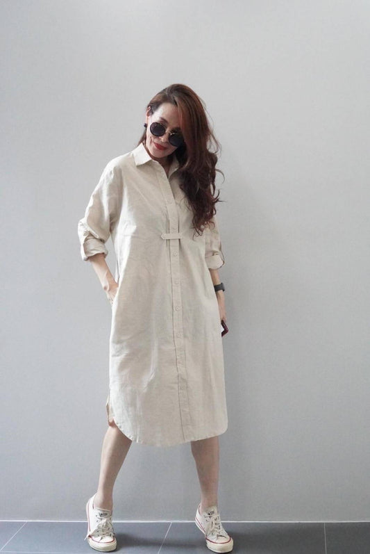 Gabbie Linen Polo Dress