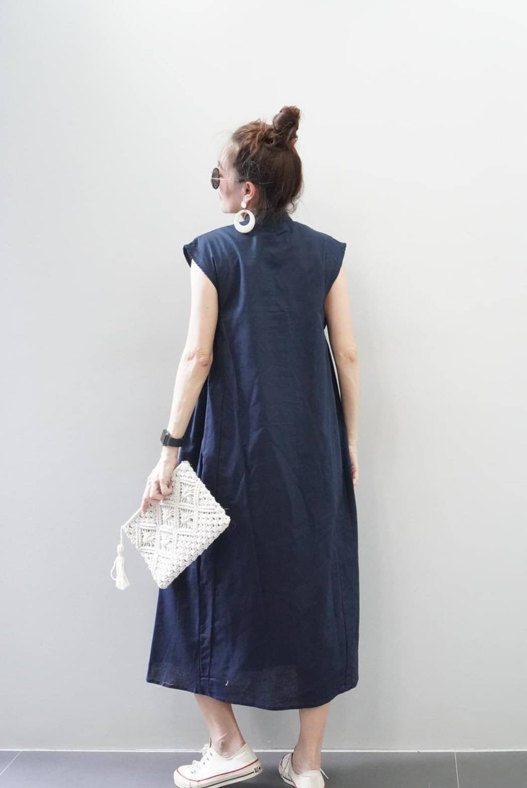 Katara Linen Maxi Polo Dress