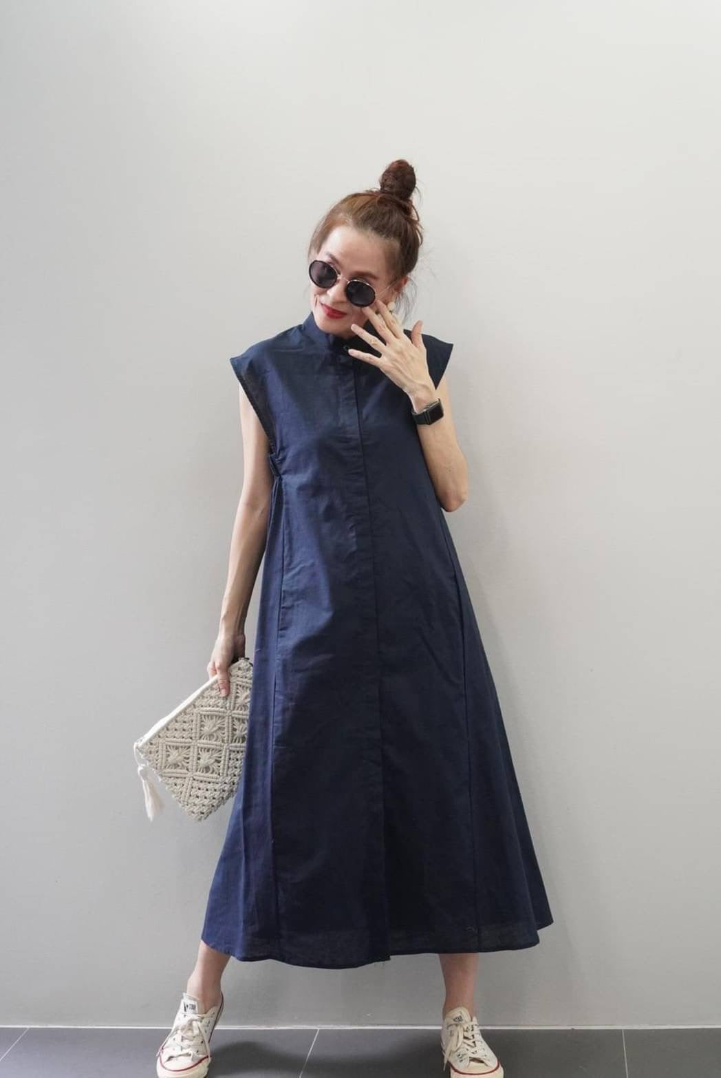 Katara Linen Maxi Polo Dress