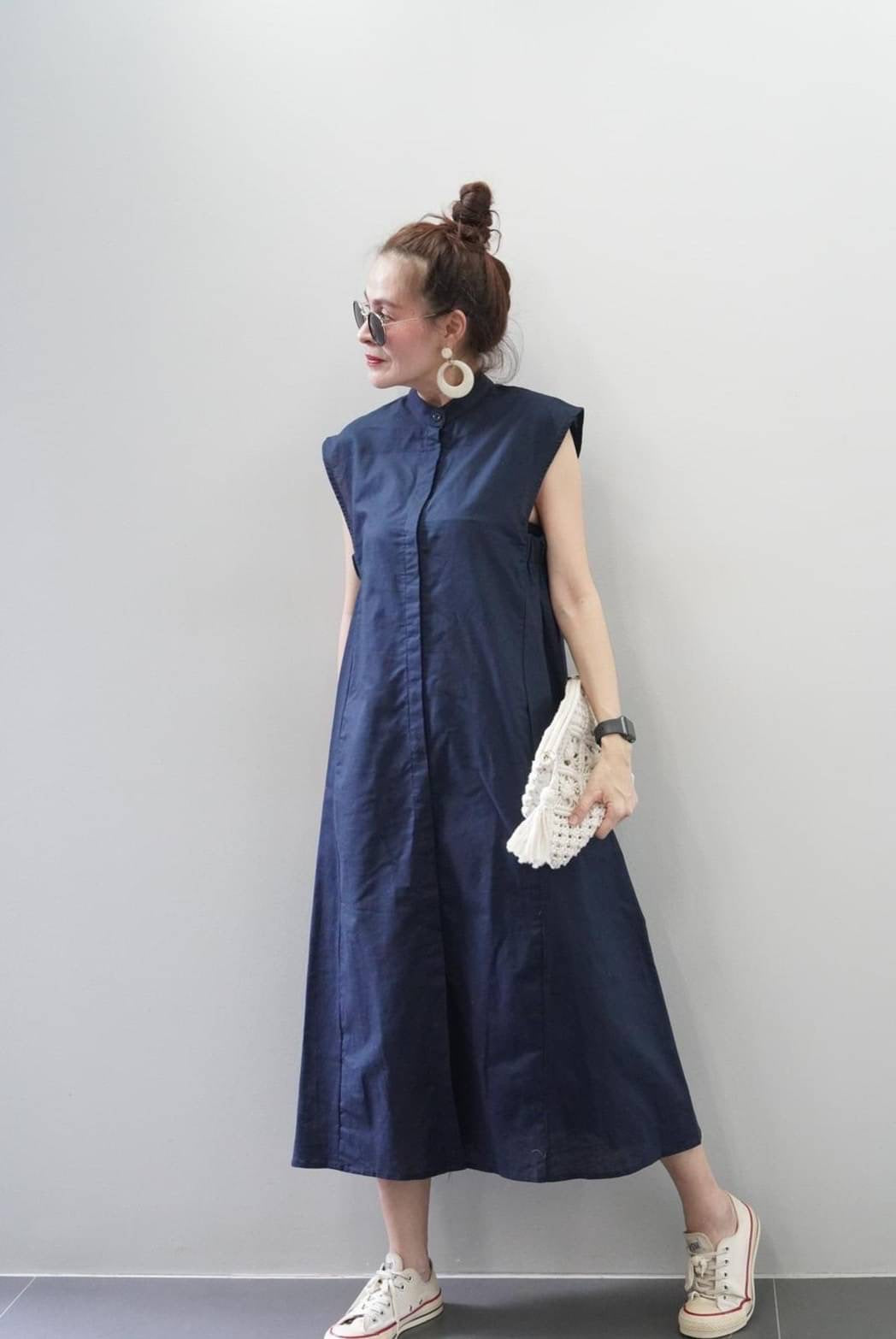 Katara Linen Maxi Polo Dress