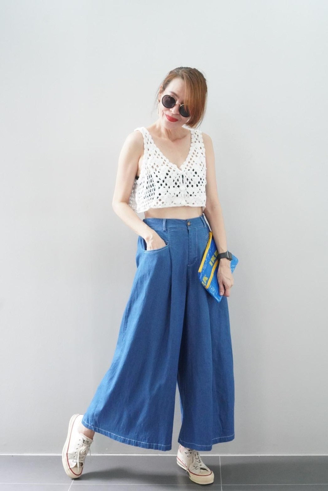 Billie Wide-leg Denim Pants