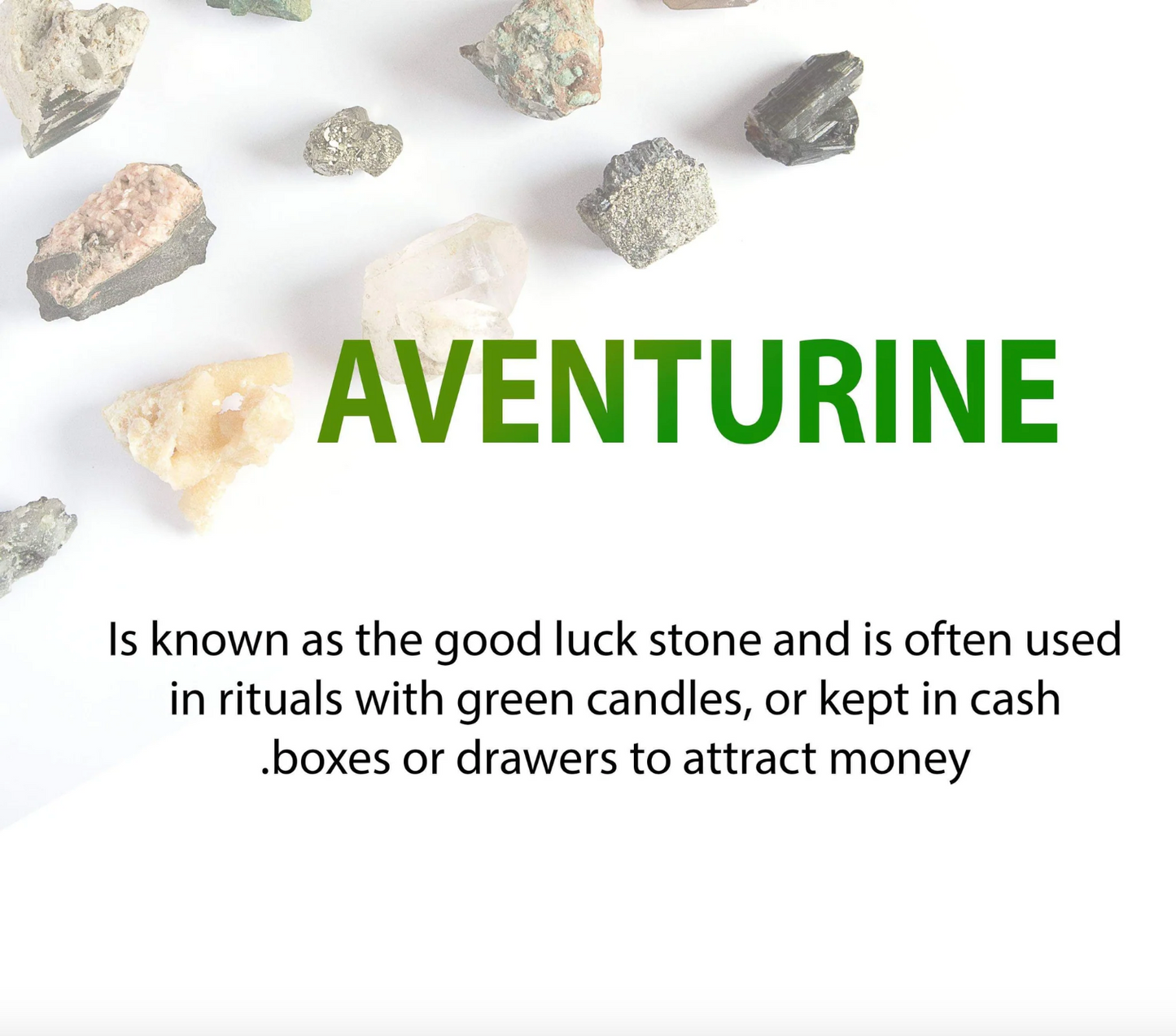 Gems Aventurine and Onyx for Luck and Protection