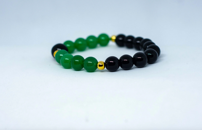 Gems Aventurine and Onyx for Luck and Protection