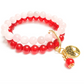 Gems Rose quartz and ruby quartz double layer gemstone bracelet