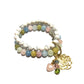 Gems Calm and happiness morganite and howlite gemstone bracelet