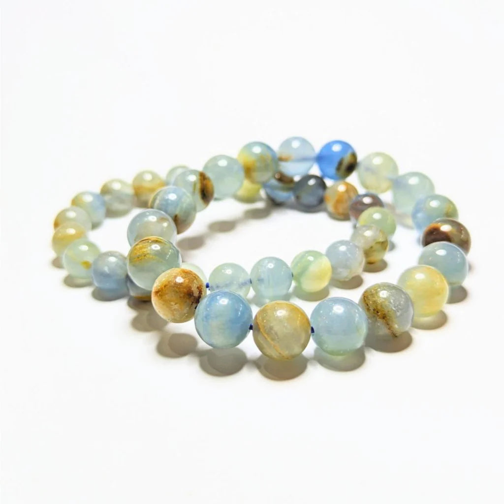 Gems Aquatine Calcite / Argentinian Blue Onyx gemstone bracelet