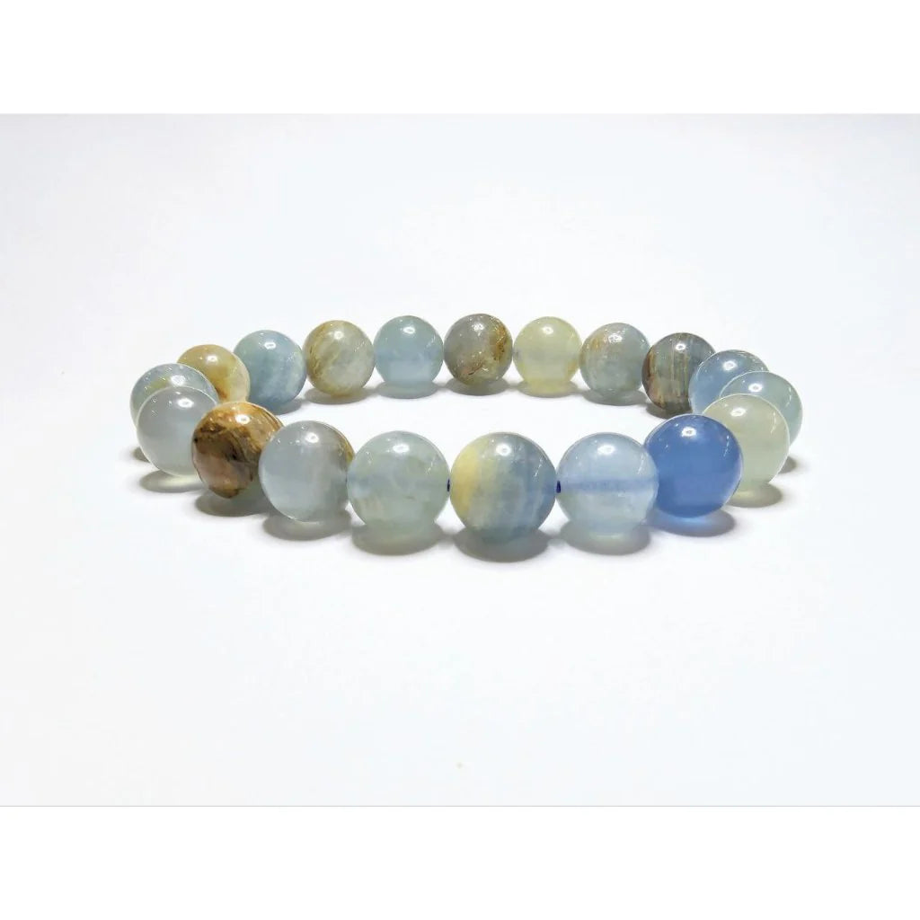 Gems Aquatine Calcite / Argentinian Blue Onyx gemstone bracelet