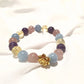 Gems All In One Bracelet Rose Quartz, Amethyst, Citrine, Aquamarine